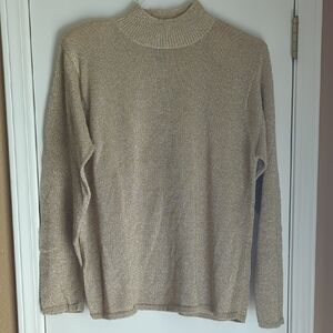 Metallic Gold Lightweight Sweater